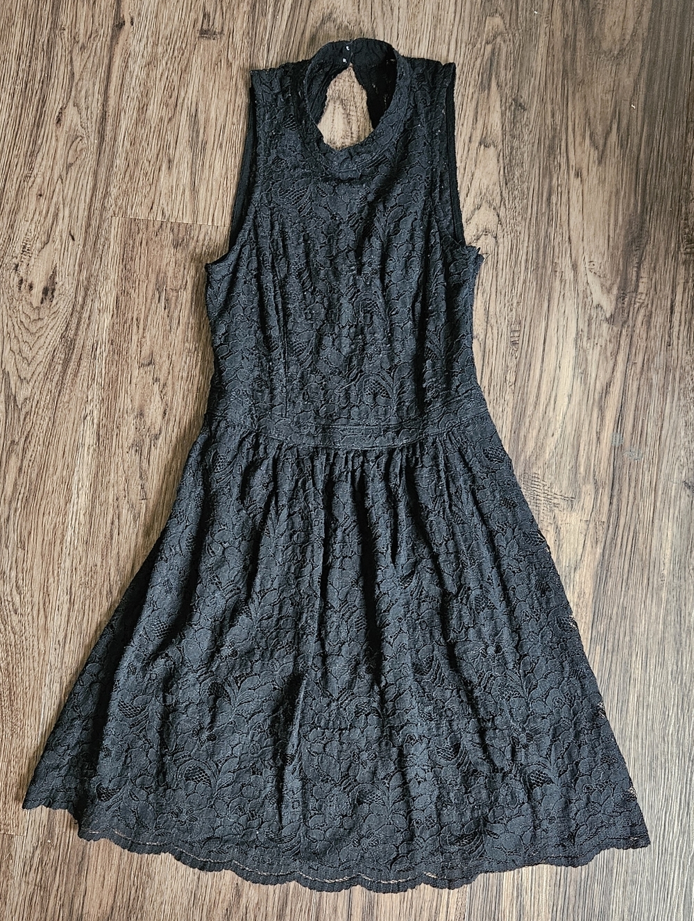 Hollister Black Lace High-Neck Sleeveless Dress